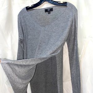 MOSSIMO TUNIC GREY SIDE SPLIT V-NECK SWEATER SZ XS
